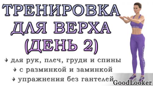 Руки + подмышки + грудь 8 минут стоя без гантелей.. Тренировка для рук, плеч, груди и спины: День 2 (Программа для начинающих на 7 дней)