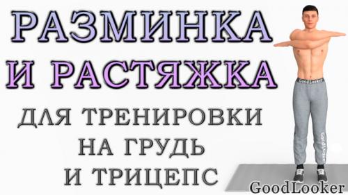 Как включить разминку и растяжку в тренировочный план для рук. Готовые разминка и заминка (растяжка) для тренировки на грудь и трицепс: 20 упражнений